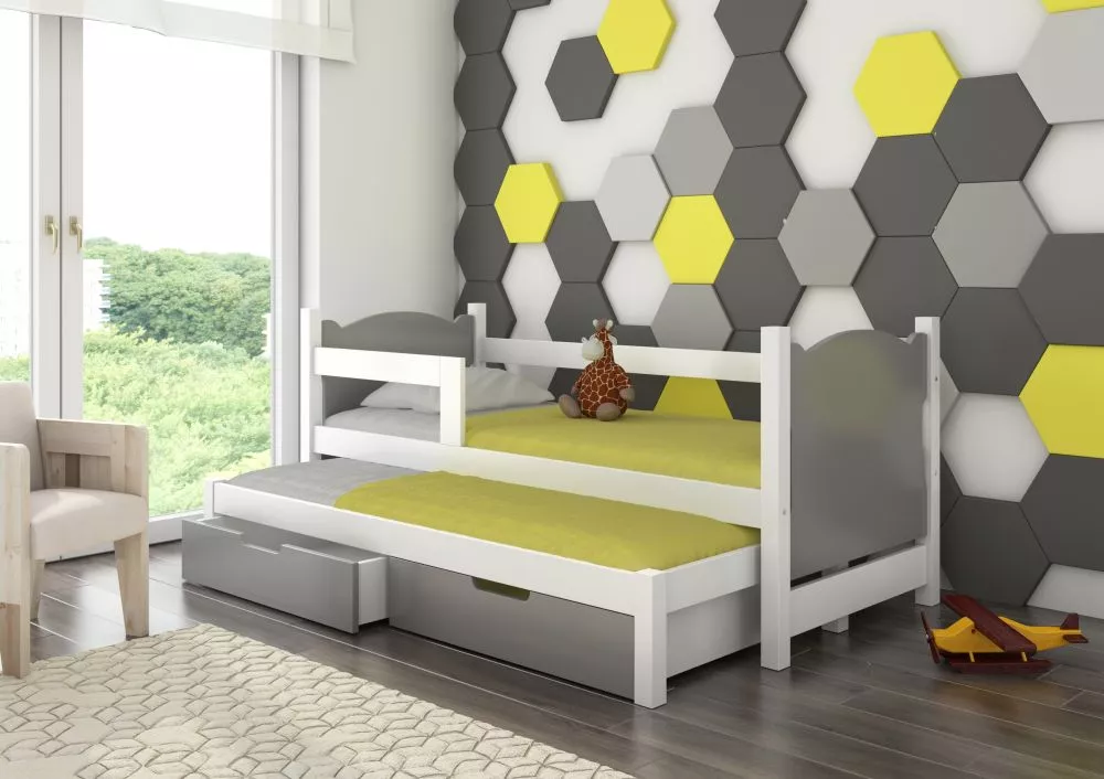 Bērnu gulta Campos ar stelāžam Guļamvietas platums: 75 cm, Guļamvietas garums: 180 cm, · 81 × 188 × 80 cm