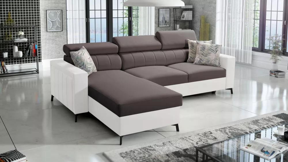 Dīvāns Baltico 1 Mini Standard · Brūns + balts · 171 × 250 × 83 cm