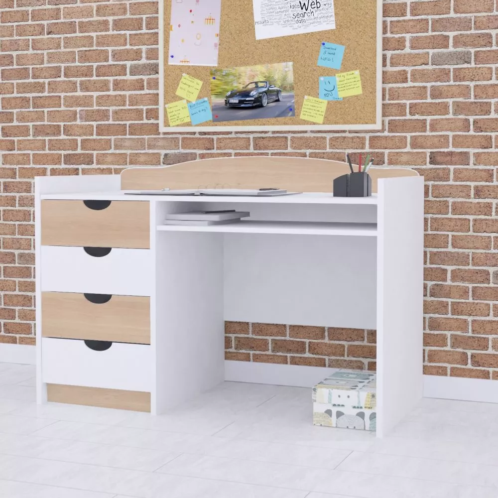 Bērnu rakstāmgalds Classic B03 Maksimālais augstums: 89 cm, · 125 × 75 × 60 cm