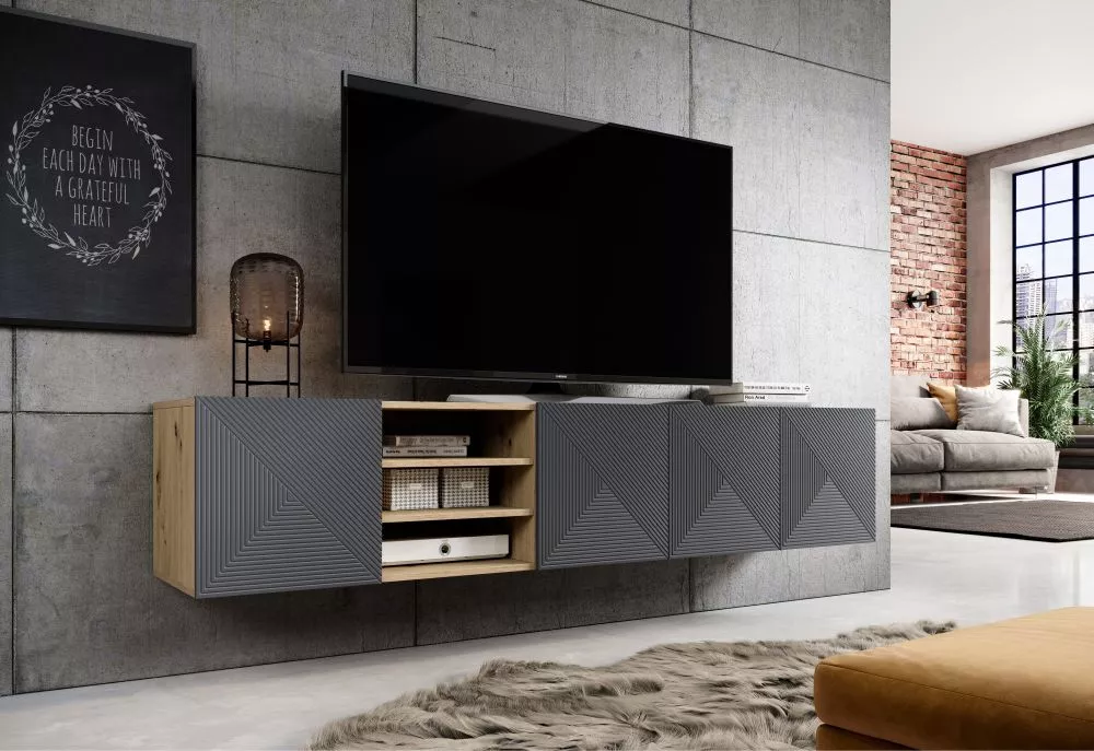 TV tumba Asha RTV 200 5D Z W W · 200 × 40 × 40 cm
