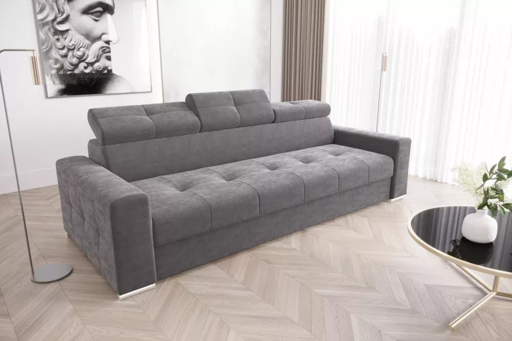 Dīvāns Margo 3S standard · Tumši pelēks · 100 × 273 × 78 cm