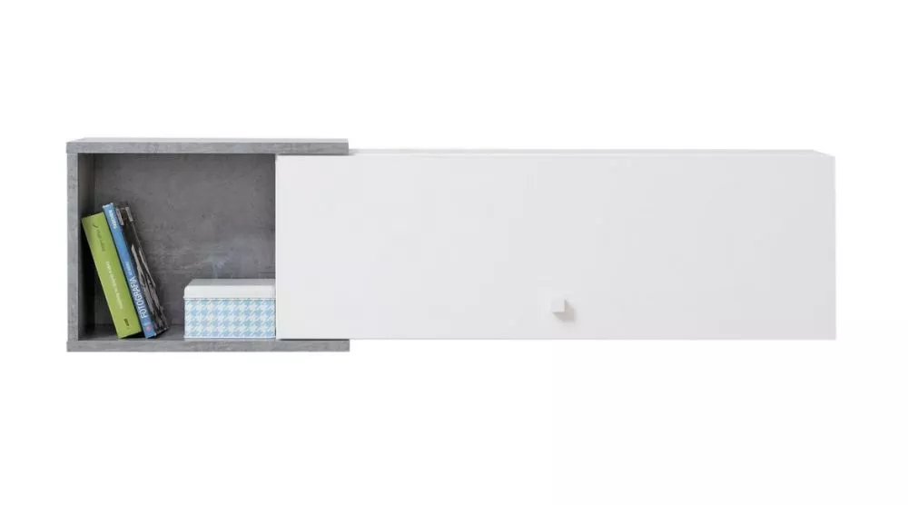 Plaukts Sigma SI13 · Balts + betons · 110 × 30 × 25 cm