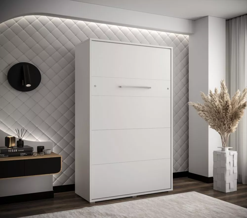 Gulta Home V LED ar stelāžu Guļamvietas platums: 120 cm, Korpusa krāsa: balts, Guļamvietas garums: 200 cm, stelāžas tips