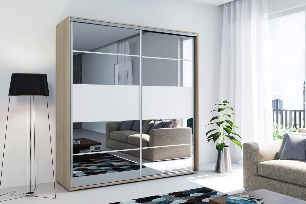 Skapis Modern A6 · Sonoma · 100 × 62 × 215 cm
