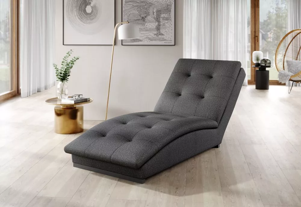 Mīksts krēsls Doro Standard Sēdvietas dziļums: 116 cm, · Tumši pelēks · 85 × 170 × 95 cm