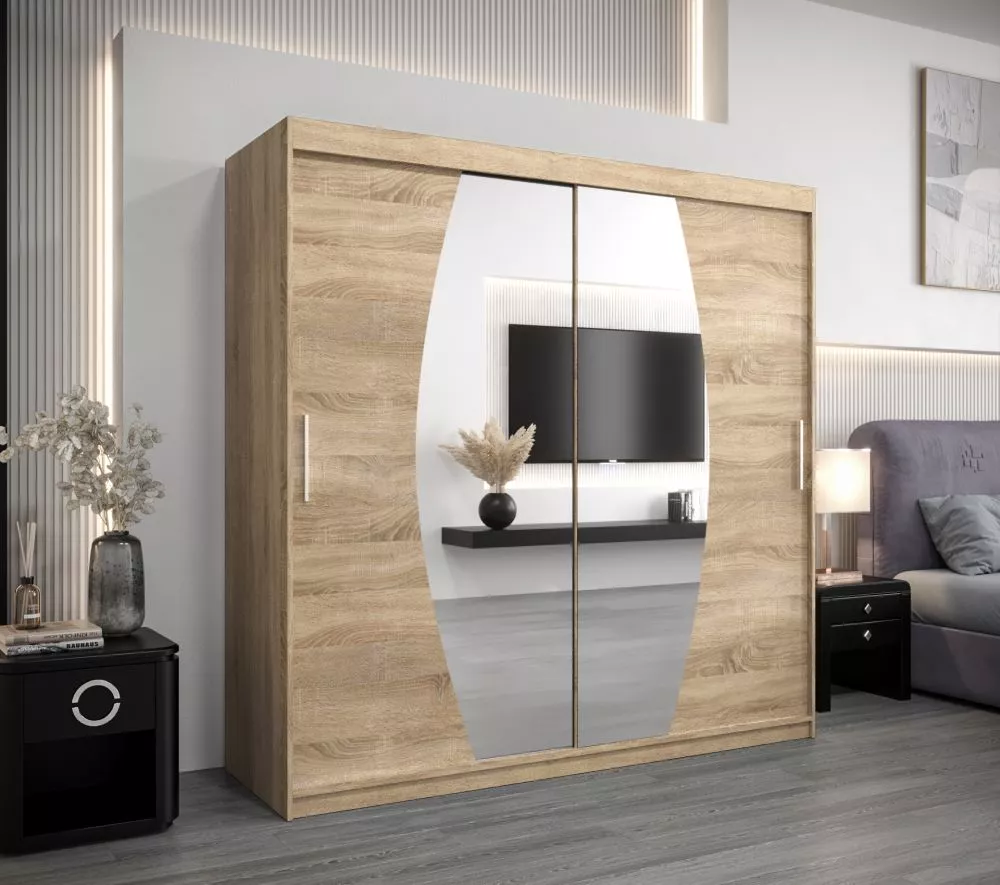 Skapis Elypse · Sonoma · 200 × 62 × 200 cm