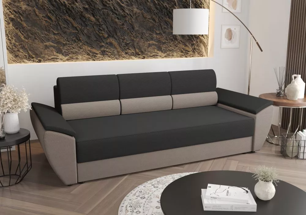 Dīvāns Rebi Bis Standard · Tumši pelēks + pelēks · 80 × 240 × 78 cm