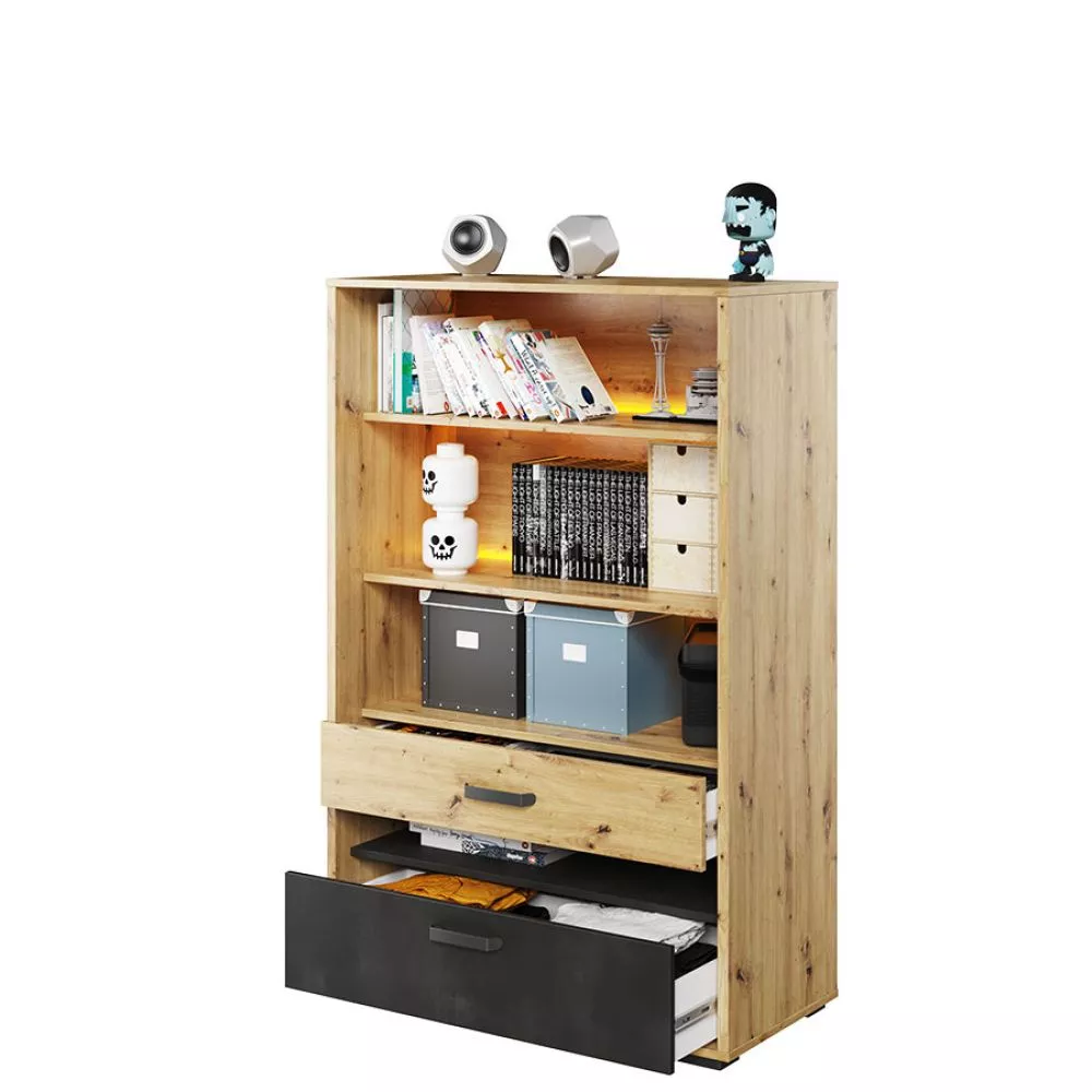 Plaukts Qubic QB-06 ar LED · 90 × 138 × 42 cm