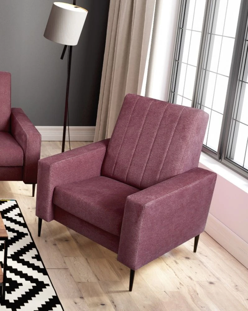 Mīksts krēsls Toronto 1S Standard Sēdvietas dziļums: 59 cm, · Violets · 82 × 86 × 98 cm