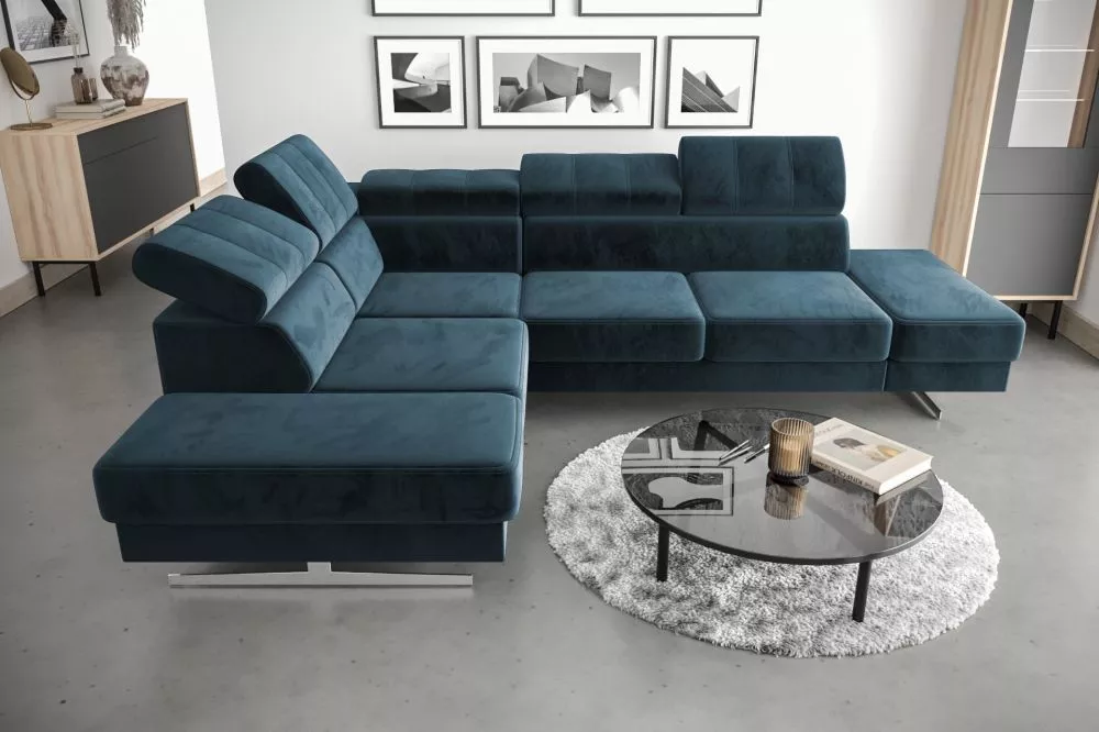 Dīvāns Emporio Standard · Zils · 225 × 300 × 79 cm
