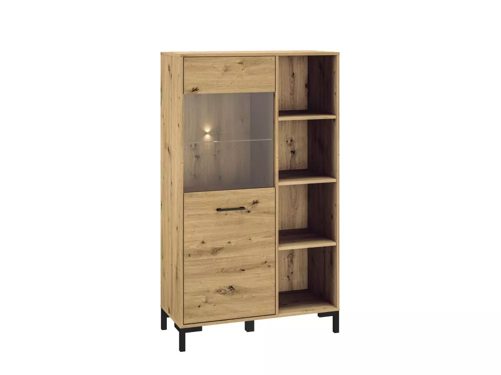 Sekcija Nevio 19 ar LED Korpusa krāsa: ozols artisan, · 90 × 41 × 153 cm