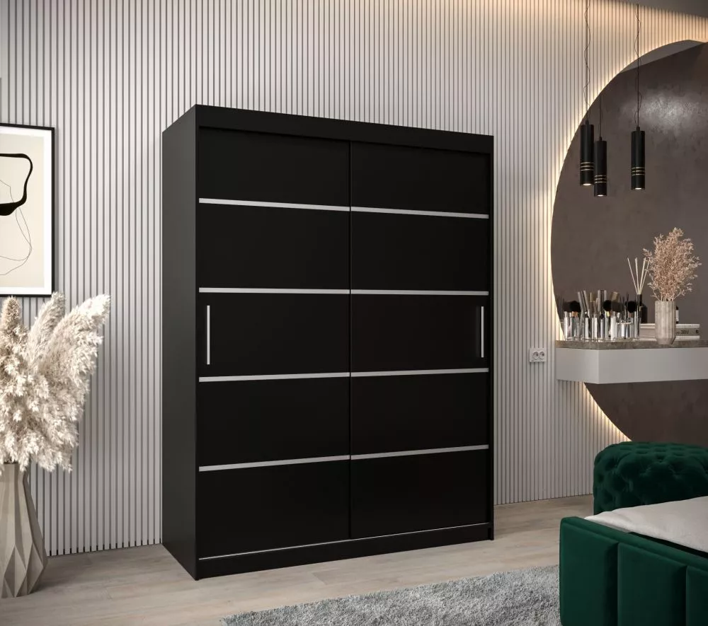 Skapis Verona 1 · Melns · 150 × 62 × 200 cm