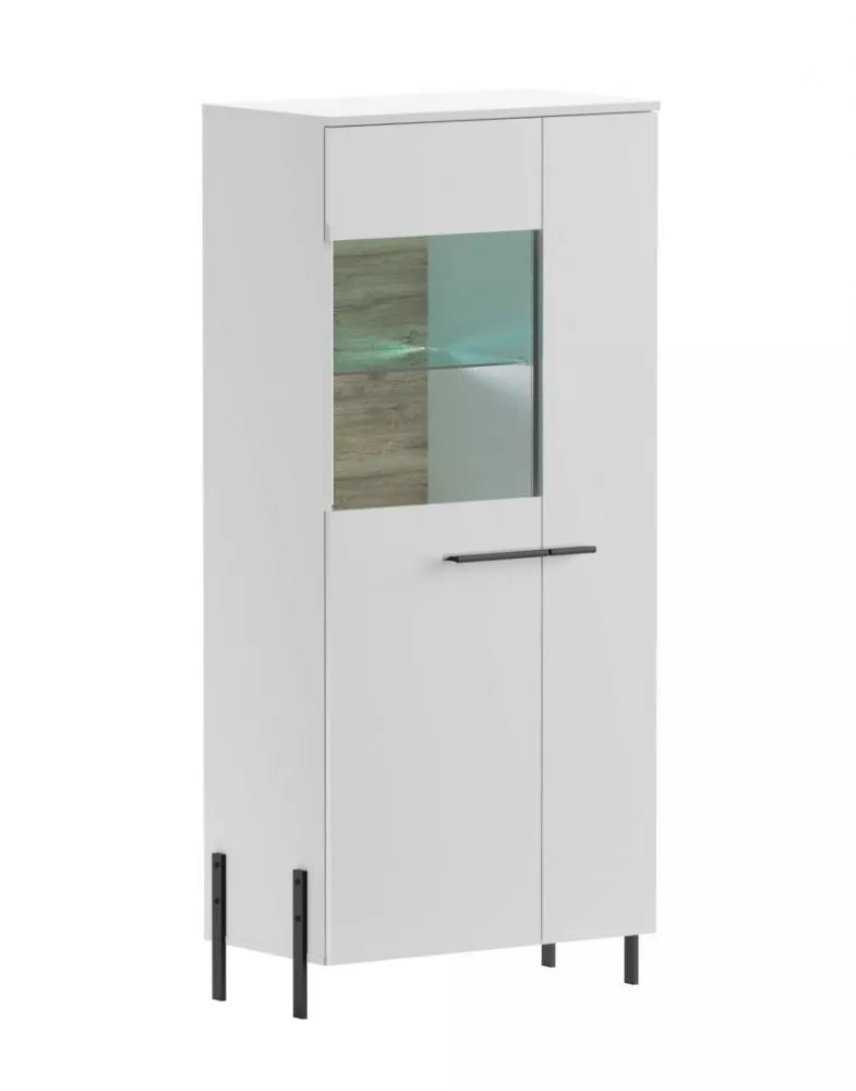 Sekcija Justine V01 ar LED Korpusa krāsa: balts, · 70 × 40 × 158 cm