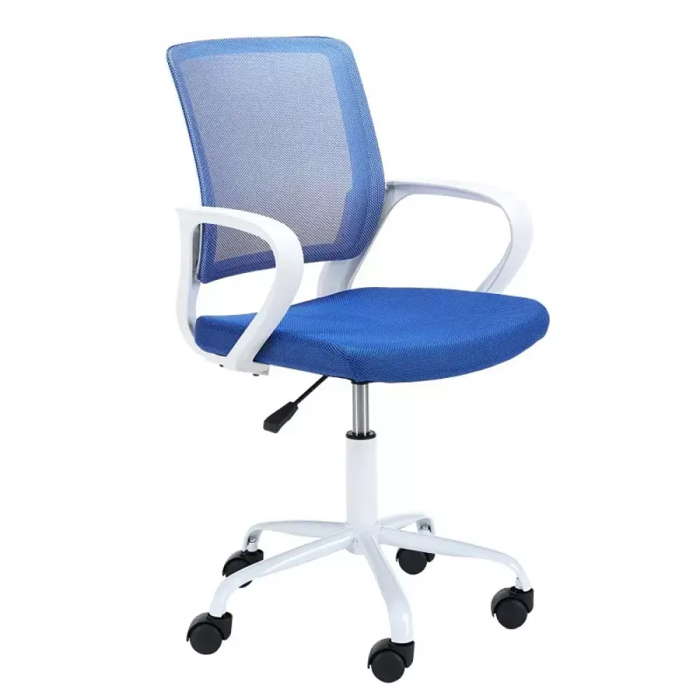 Datorkrēsls FD-6 White Sēdvietas platums: 46 cm, · Zils · 53 × 56.5 × 81 cm