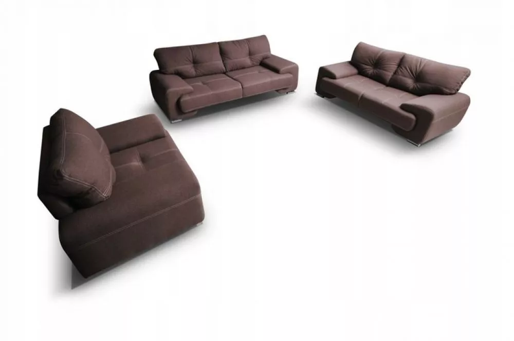 Komplekts Megan 3S+2S+1S Standard · Brūns · 100 × 230 × 90 cm