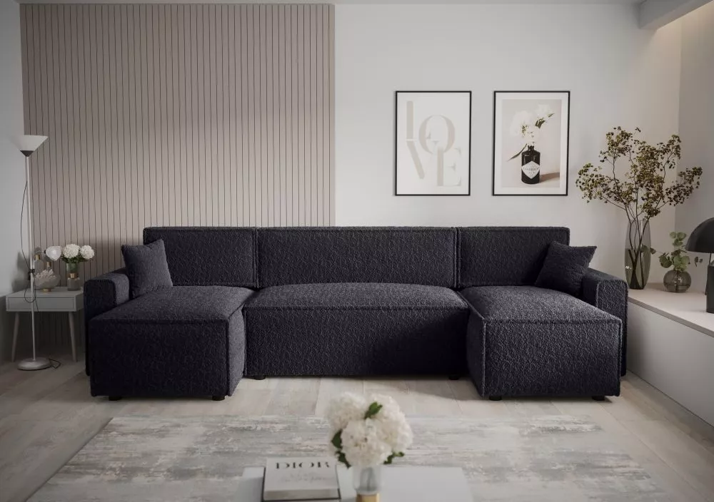 Dīvāns Mira U Bis Anthology Standard · Melns · 140 × 301 × 90 cm