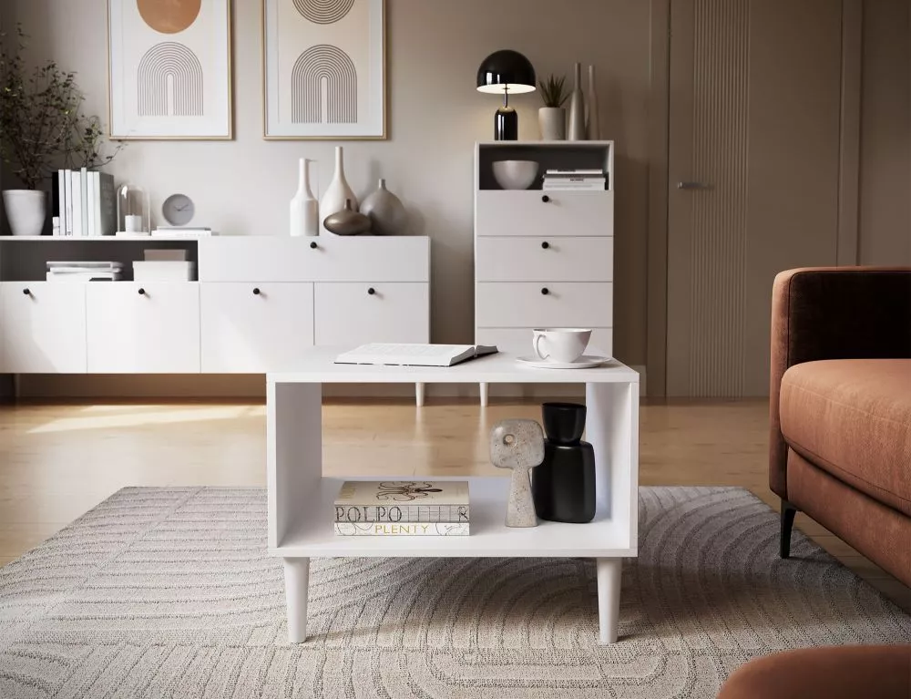 Žurnālgalds Dullum STO60 · Balts · 60 × 60 × 45 cm
