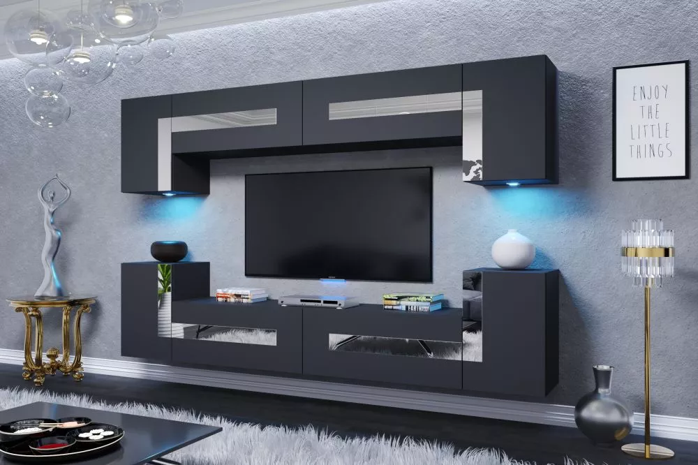 Sekcija Astroga ar LED · Antracīts · 240 × 35 × 170 cm