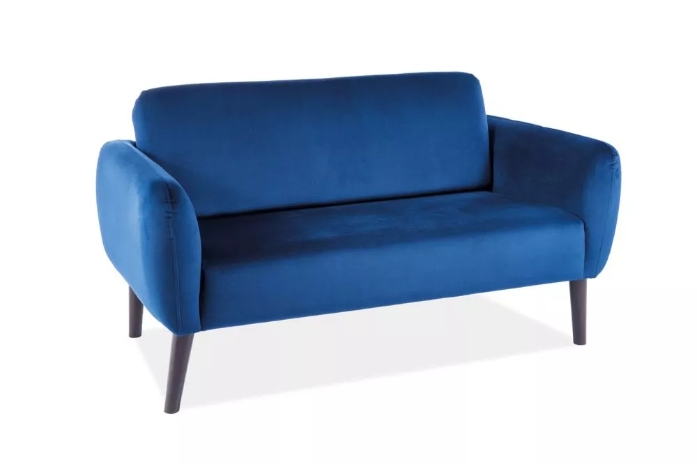 Dīvāns Elsa Velvet · Zils · 75 × 145 × 80 cm