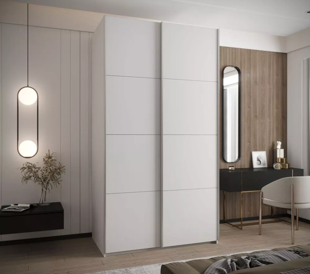 Skapis Lux 1 · Balts · 130 × 61 × 245.5 cm