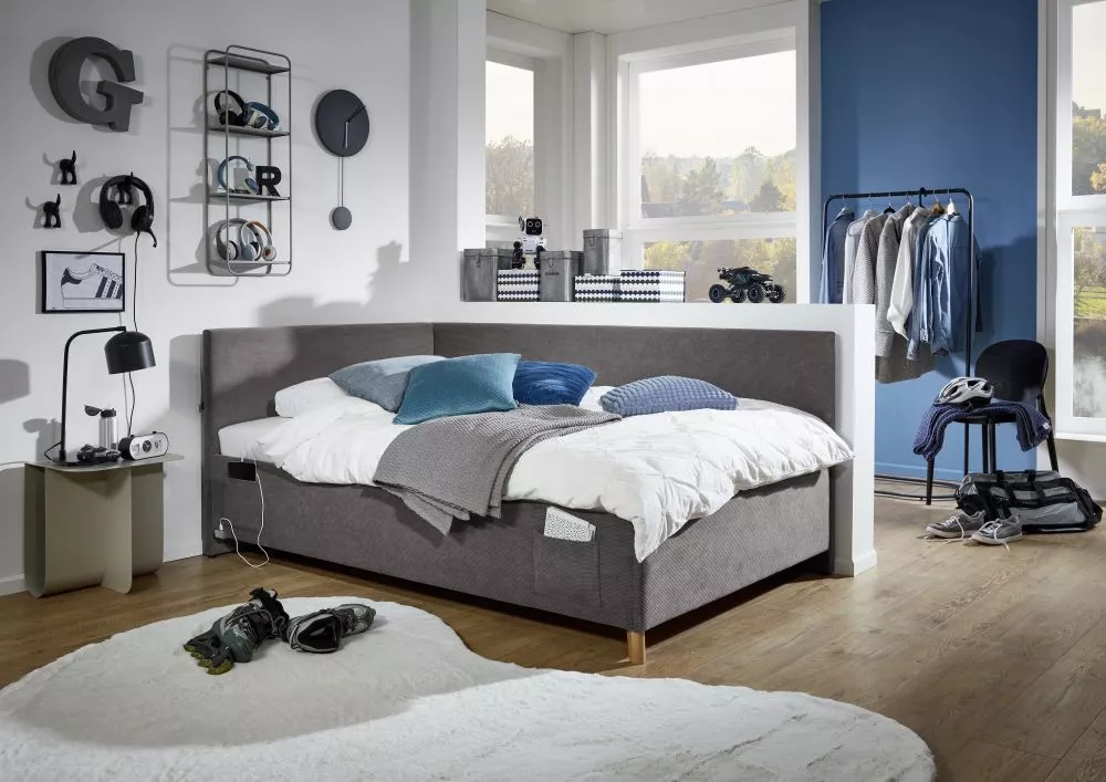 Gulta Cool Plus Premium Standard ar stelāžu Guļamvietas platums: 90 cm, Guļamvietas garums: 200 cm, stelāžas tips: koka,