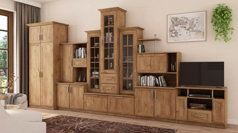 Sekcija Hades+SZ+RTV · Ozols lefkas · 440 × 50 × 220 cm