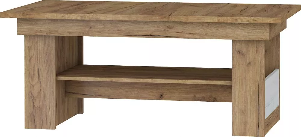 Žurnālgalds Maximus MXS 17 · Zelts ozols + balts ozols · 125 × 68 × 53 cm