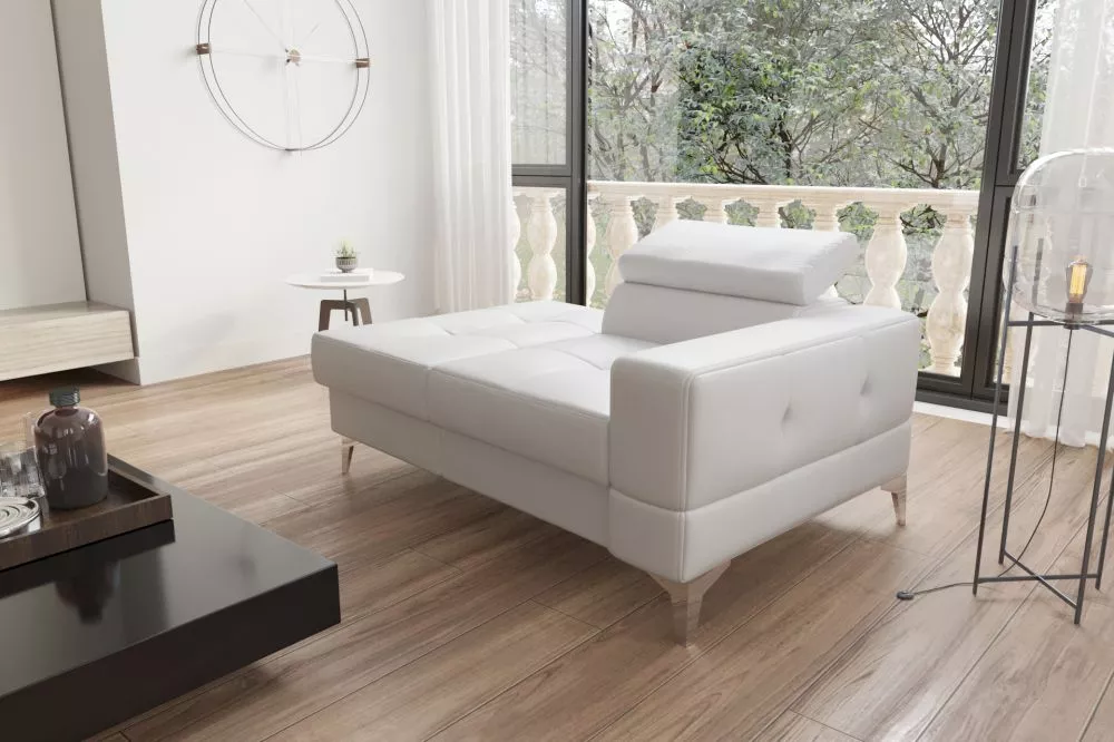 Dīvāns Toscania 1S Premium standard · Balts · 97 × 135 × 78 cm
