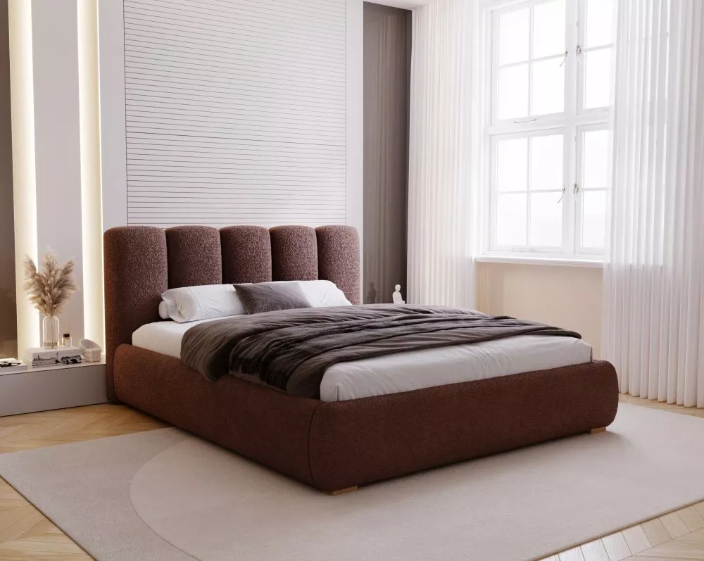 Gulta Vine Standard ar stelāžām Guļamvietas platums: 160 cm, Guļamvietas garums: 200 cm, stelāžas tips: metāla, · Tumši 