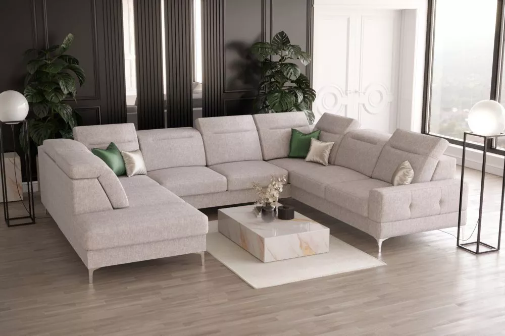 Dīvāns Malibu Max 1 standard · Pelēks · 262 × 350 × 90 cm