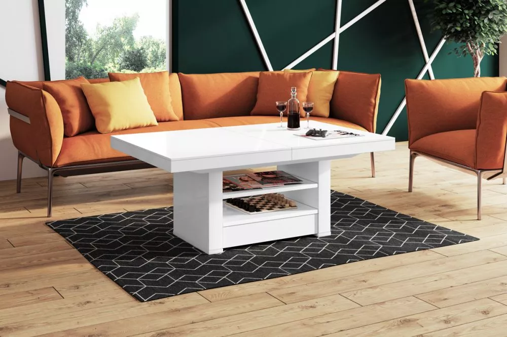 Žurnālgalds Aversa Max Korpusa krāsa: balts, · 120 × 75 × 54.5 cm