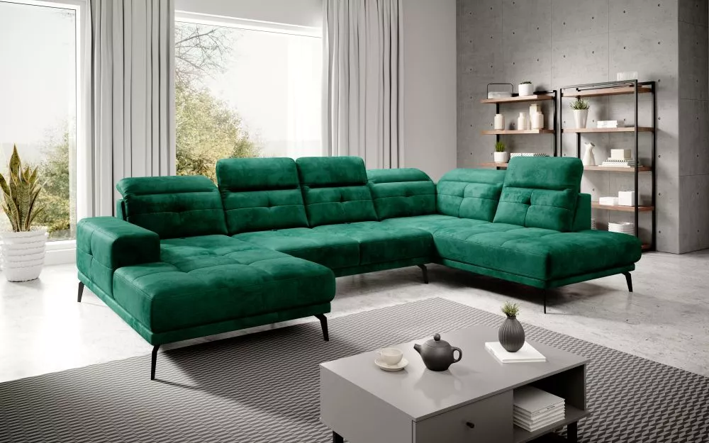 Dīvāns Bretan Premium standard · Zaļš · 201 × 350 × 57 cm