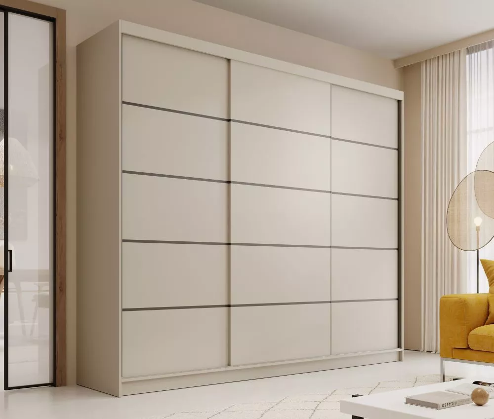 Skapis Andy 250 · Kašmira · 250 × 58 × 215 cm