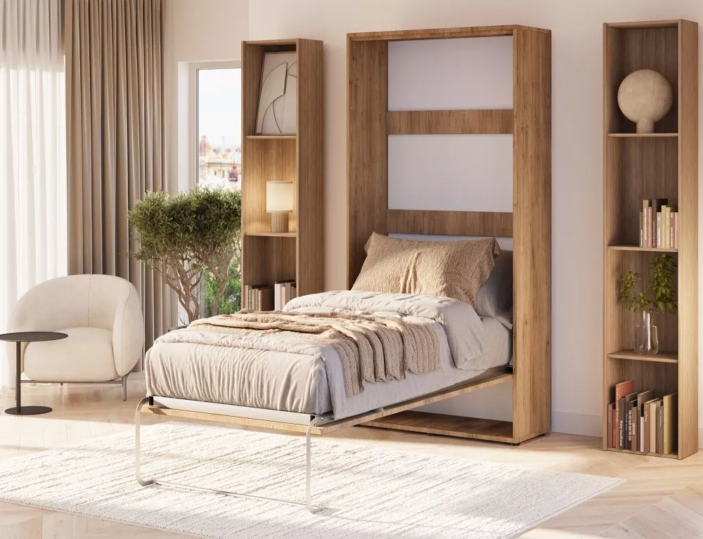 Gulta Vivario ar stelāžu Guļamvietas platums: 90 cm, Guļamvietas garums: 200 cm, · Ozols artisan · 103 × 213 × 211 cm