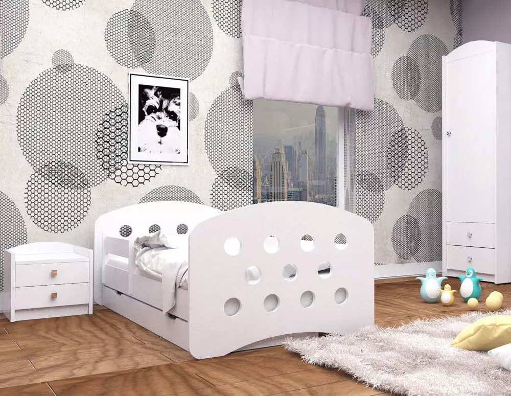 Bērnu gulta Happy Design Kolka L08 190x90 ar stelāžu Guļamvietas platums: 90 cm, Guļamvietas garums: 190 cm, · 102 × 194