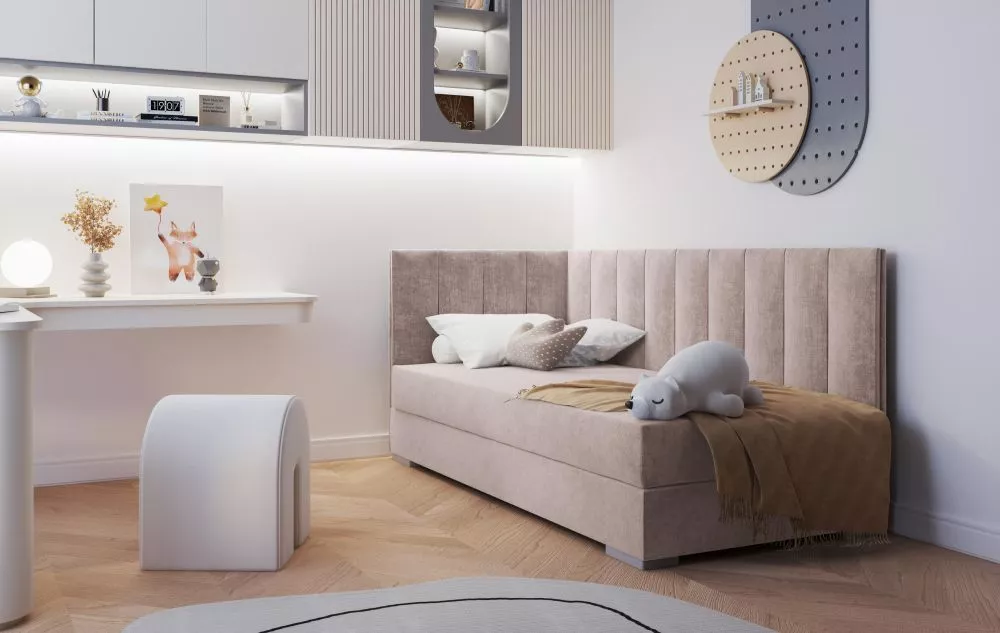 Gulta Coimbra 3L Boxspring Standard Guļamvietas platums: 90 cm, Guļamvietas garums: 200 cm, · Bēšs · 95 × 205 × 95 cm