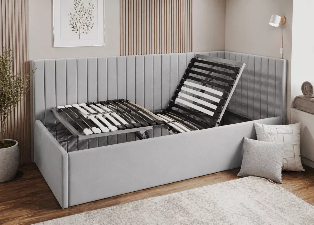 Gulta Carlos SE Electric Standard Guļamvietas platums: 90 cm, Guļamvietas garums: 200 cm, · Pelēks · 100 × 212 × 90 cm