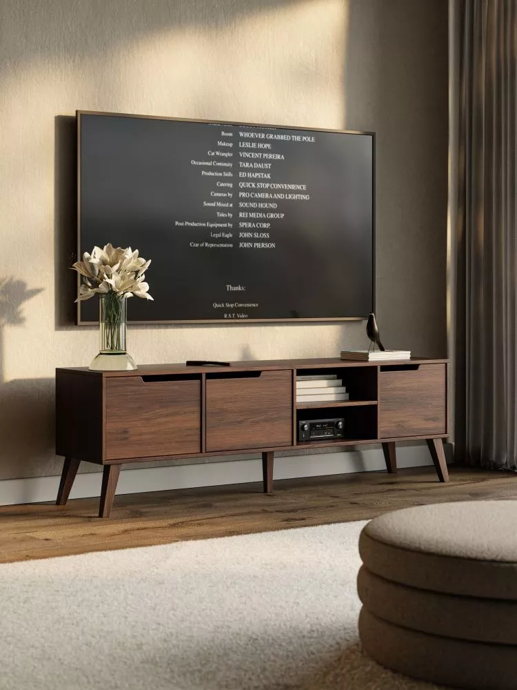 TV tumba Nordelo RTV180 · Rieksts · 180 × 40 × 55 cm