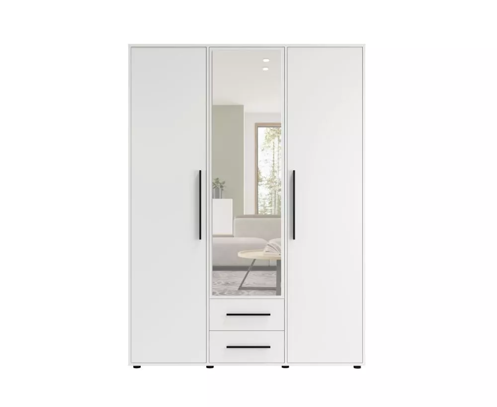 Skapis Maxione MX-12 · Balts · 150 × 59 × 206 cm