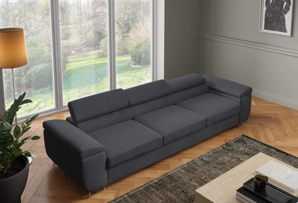 Dīvāns Alice Sofa standard · Pelēks · 98 × 262 × 60 cm