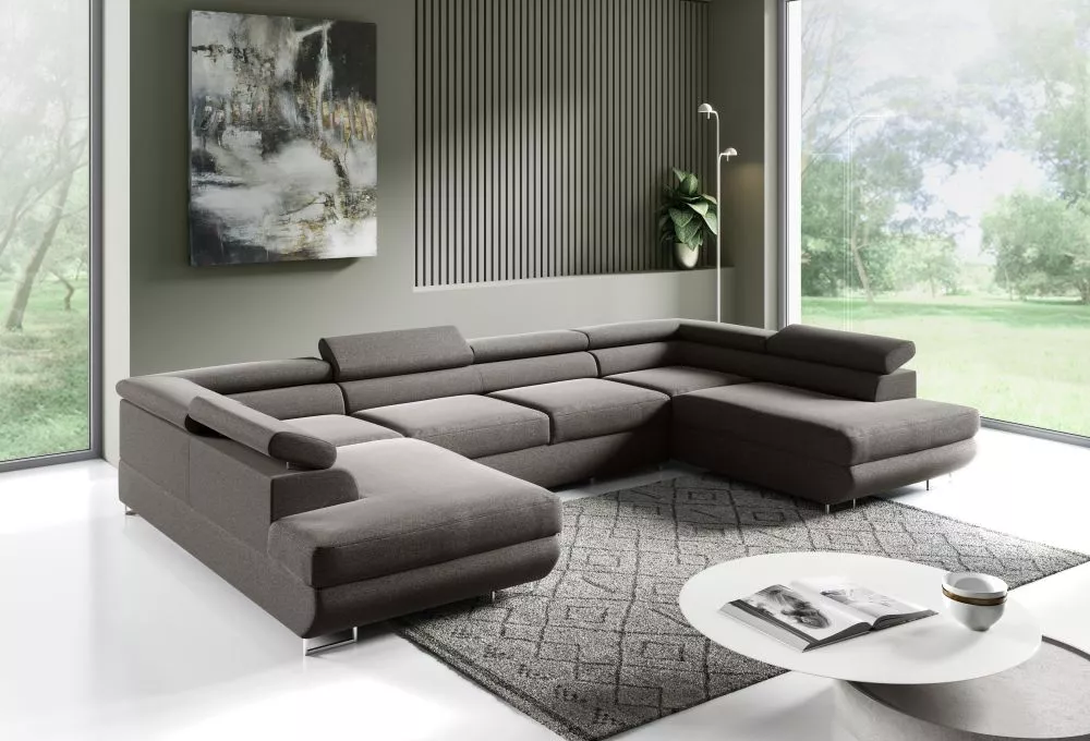 Dīvāns Corner 160 standard · Brūni pelēks · 201 × 335 × 72 cm