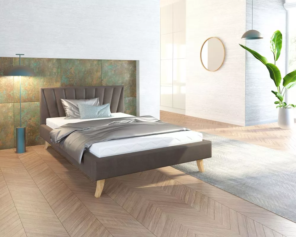 Gulta Heaven Comfort Standard ar stelāžu Guļamvietas platums: 120 cm, Guļamvietas garums: 200 cm, · Tumši brūns · 133 × 