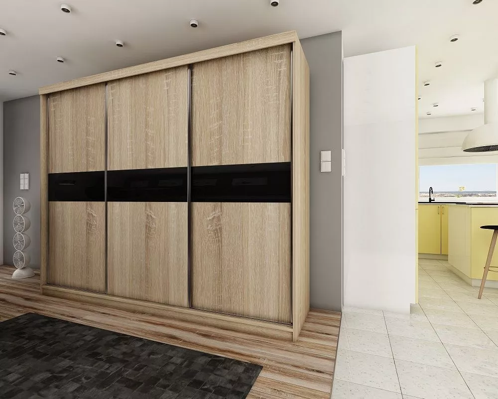 Skapis Top 4 ar LED · Ozols sonoma · 250 × 62 × 200 cm