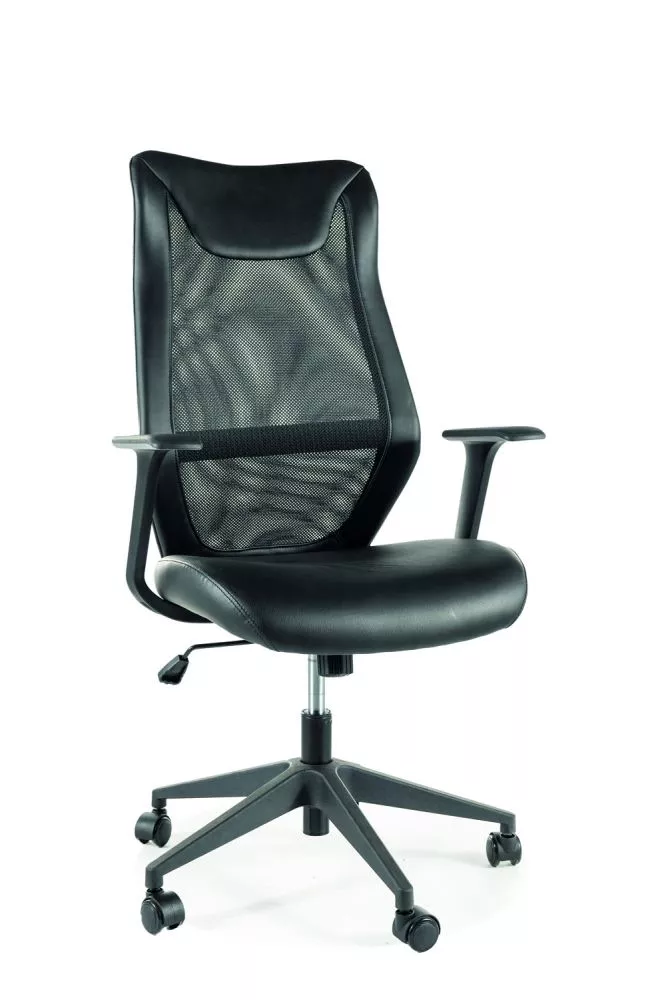 Datorkrēsls Q-346 · Melns · 63 × 106 cm