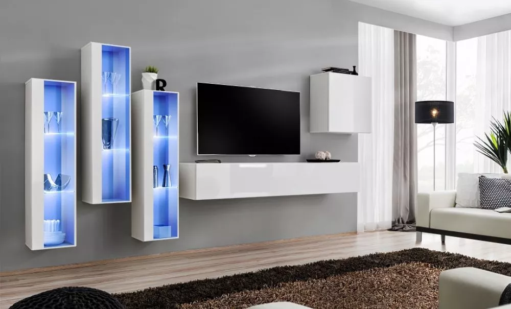 Sekcija Switch 13 · Balts · 320 × 40 × 180 cm