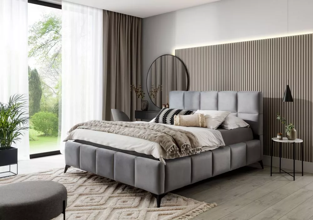 Gulta Mist Premium Standard ar stelāžu Guļamvietas platums: 140 cm, Guļamvietas garums: 200 cm, · Gaiši pelēks · 160 × 2