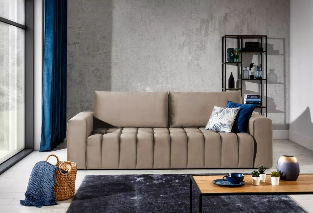 Dīvāns Lazaro 3S Premium Standard · Brūns · 97 × 245 × 85 cm