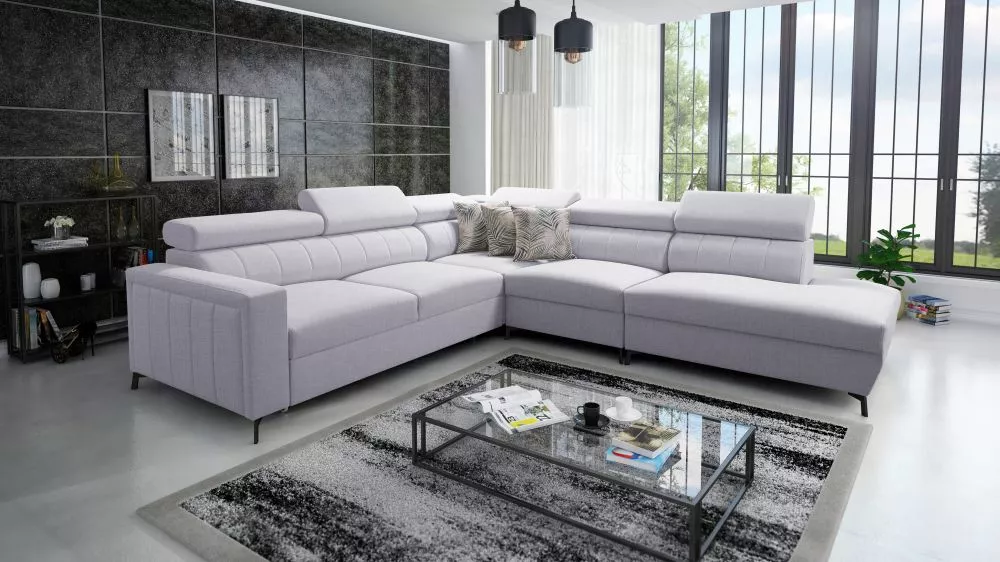 Dīvāns Baltico 8 Premium Standard · Gaiši pelēks · 275 × 302 × 83 cm