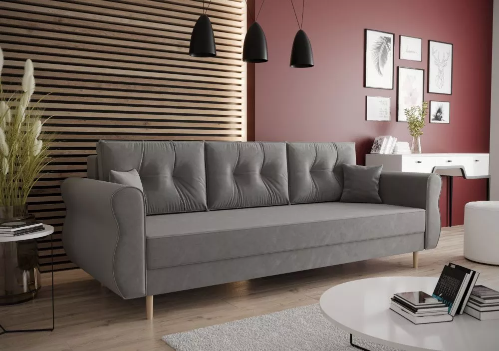 Dīvāns Apollo Sofa standard · Gaiši pelēks · 75 × 225 × 90 cm