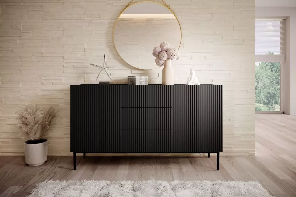 Kumode Nicole K150 2D3SZ Black · Melns · 150 × 45 × 85 cm
